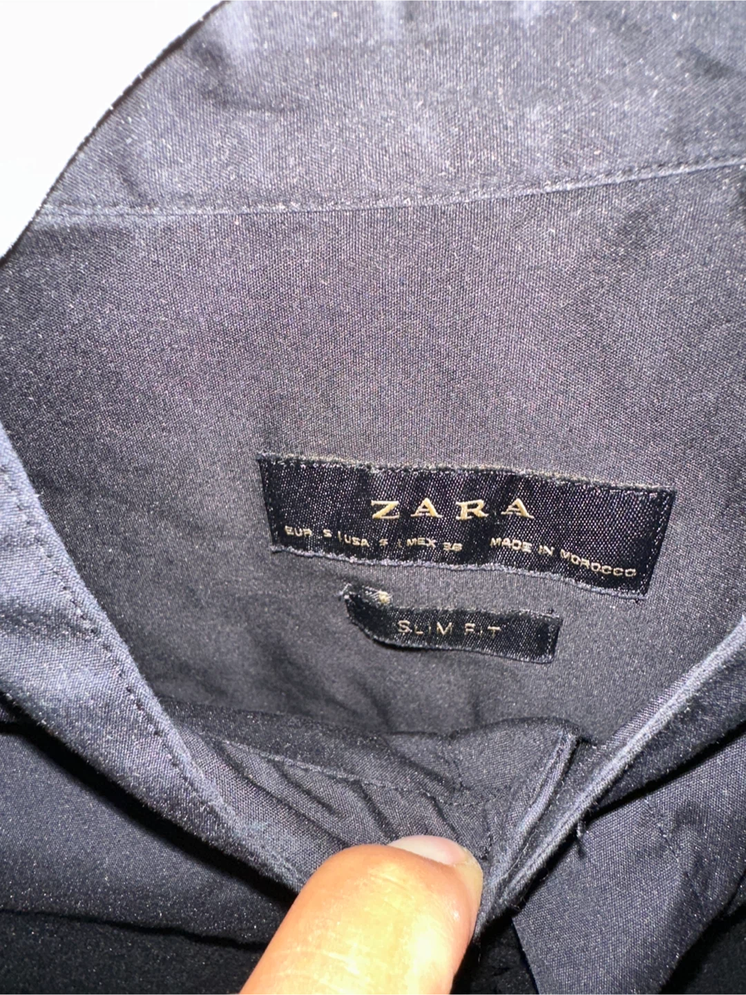 ZARA Slim Fit Band Collar Button-Up Shirt - photo 3