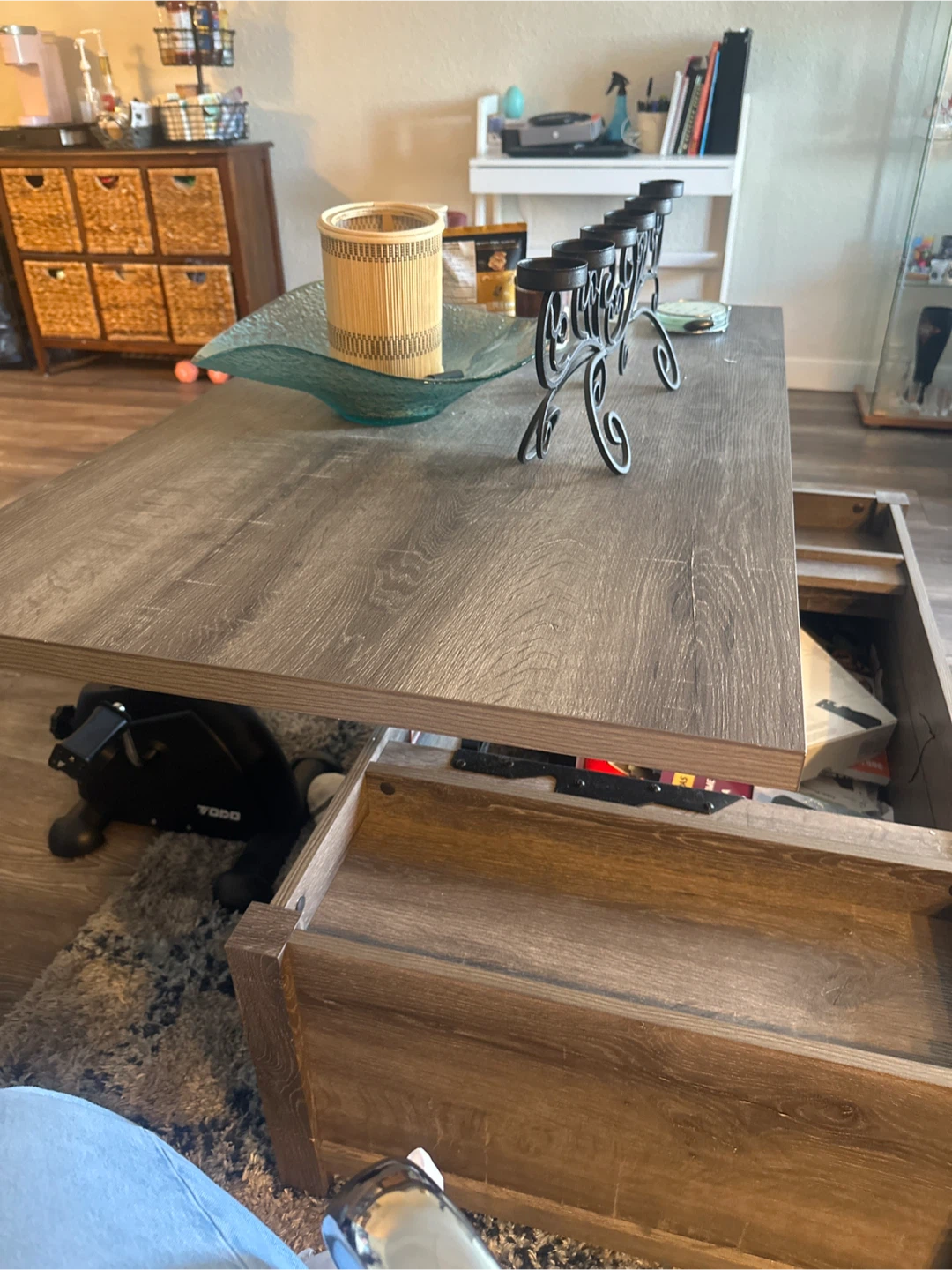 Ashley  Canada  Rustic Wood Coffee Table with Storage