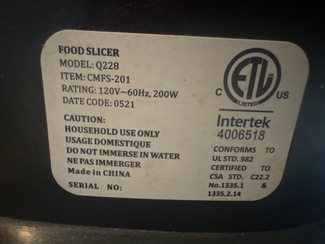 Food Slicer Black - photo 4