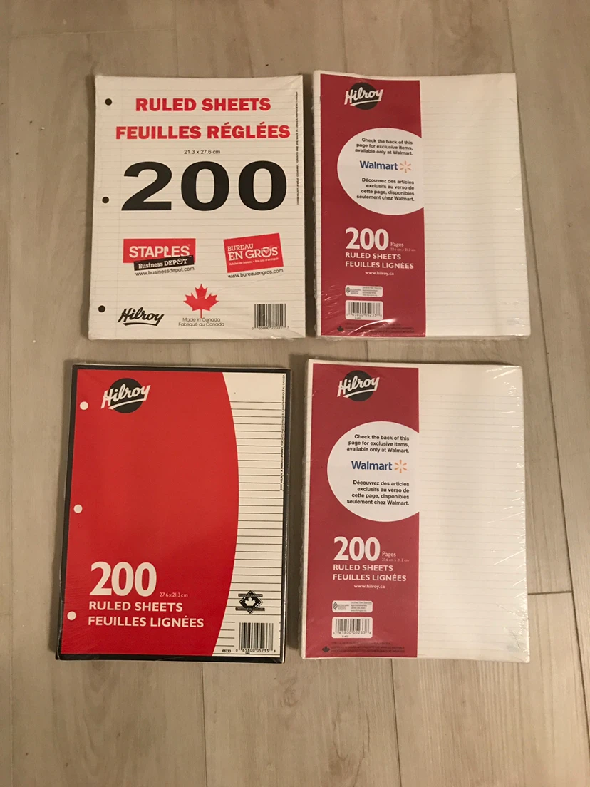 Hilroy 200 Ruled Sheets (4 packs)