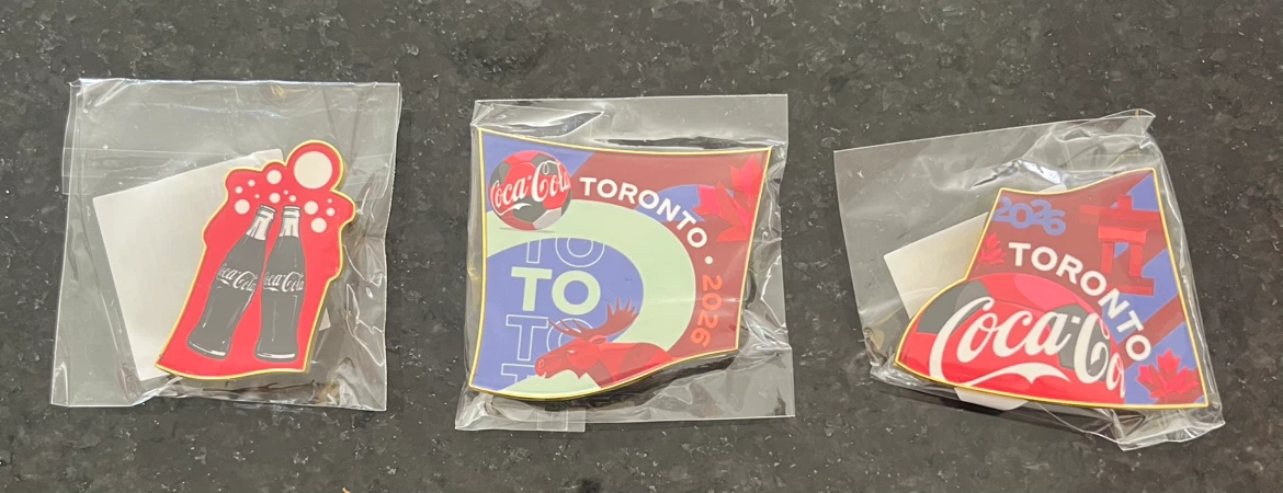 Coca-Cola Toronto 2026 Pins (Set of 3)