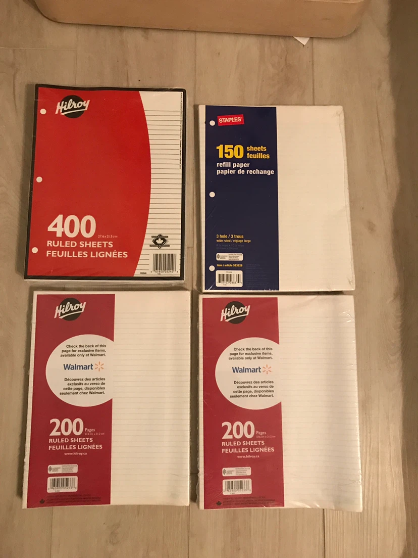 Hilroy & Staples Ruled Loose Leaf Paper