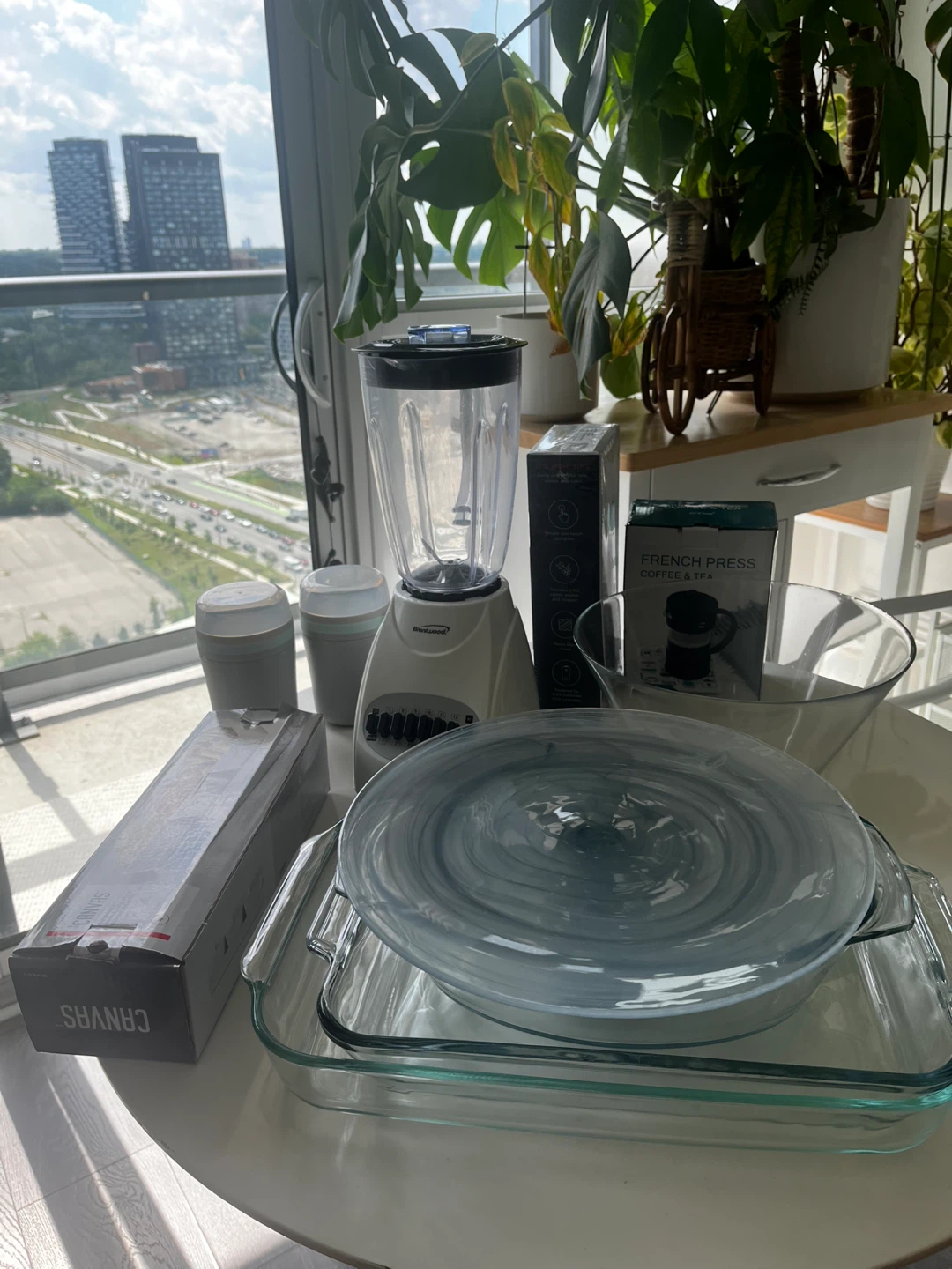 Kitchenware Bundle: Blender, French Press, and Glass Bakeware