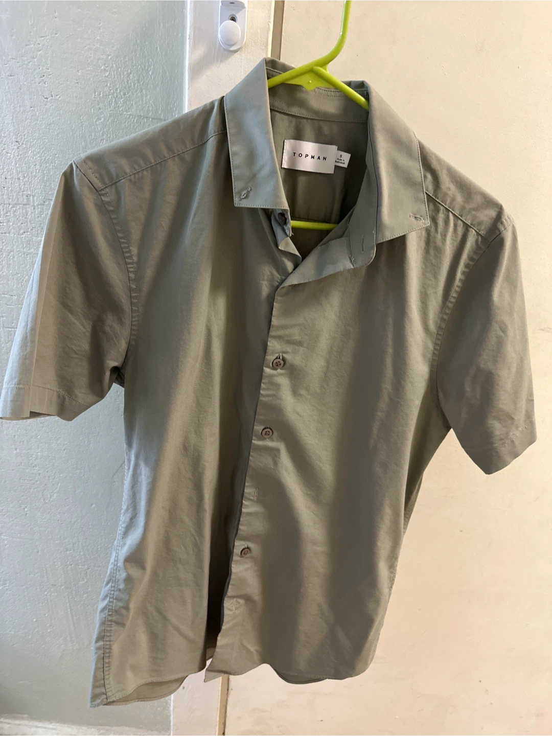 Topman Men's Short Sleeve Button-Up Shirt - Size S