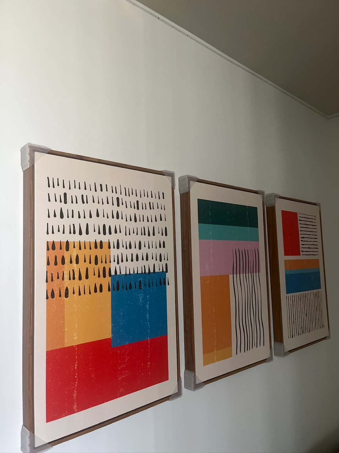 Set of 3 Framed Abstract Art Prints