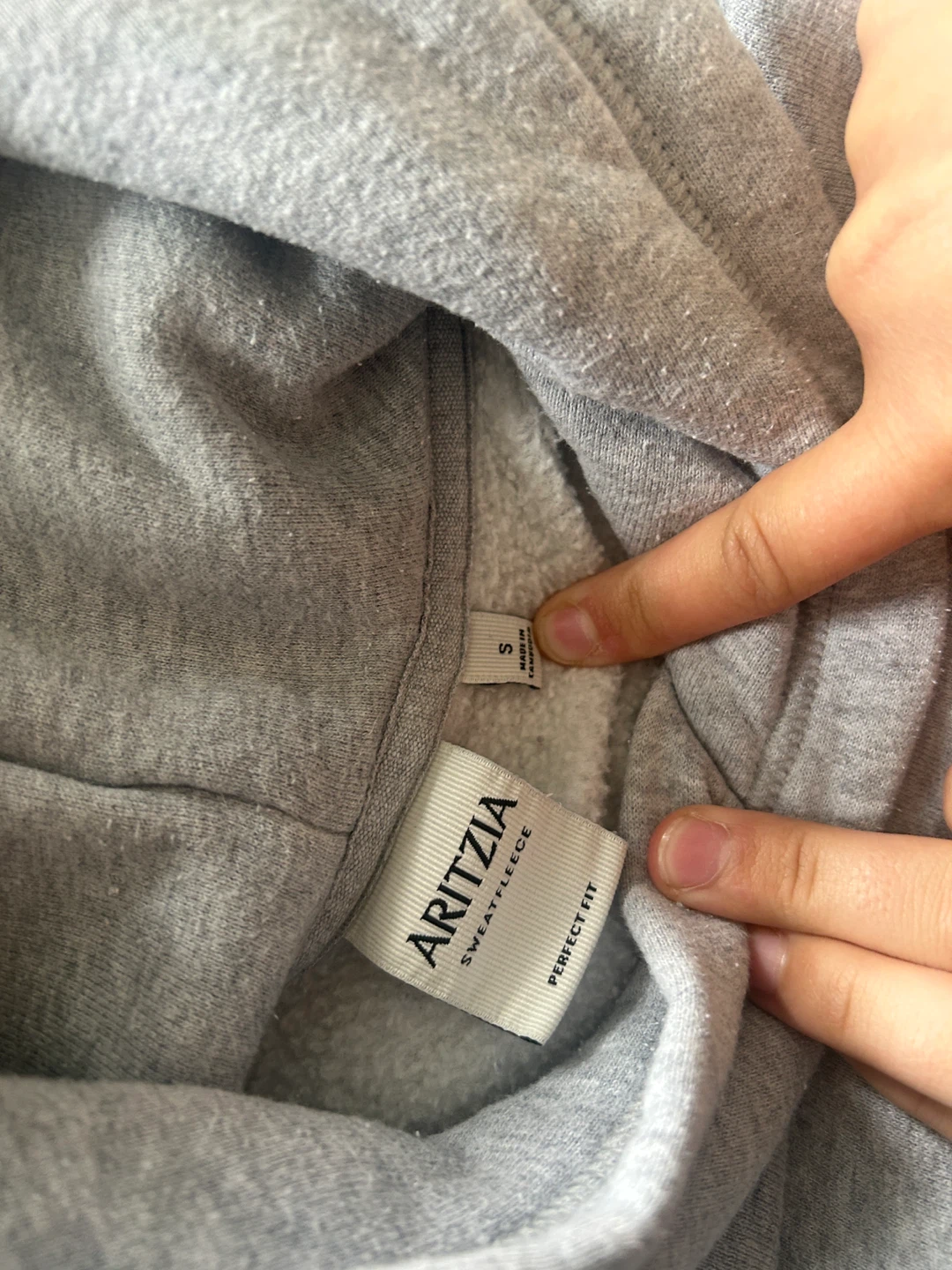 Aritzia Grey Sweat-fleece Hoodie - photo 2