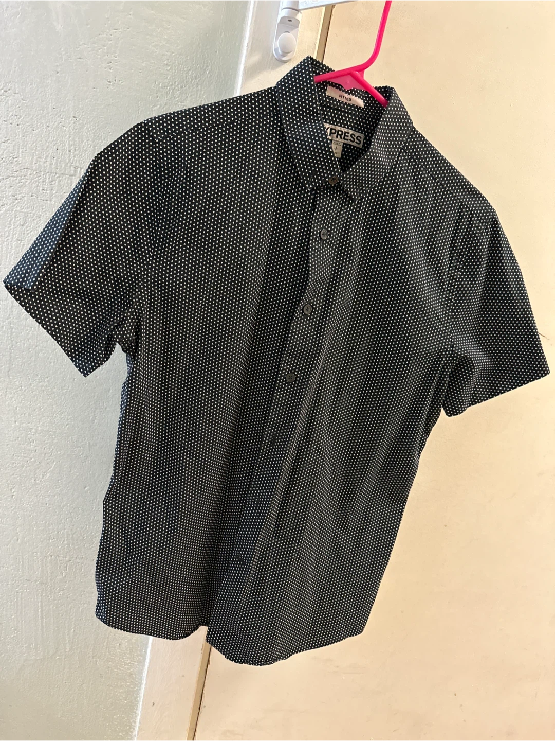 Express Men's Short Sleeve Fitted Shirt - Small