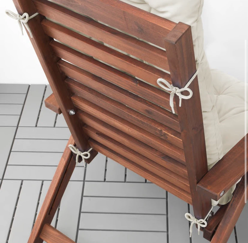 IKEA KUDDARNA Outdoor Seat/Back Pad - Light Gray-Beige - photo 2