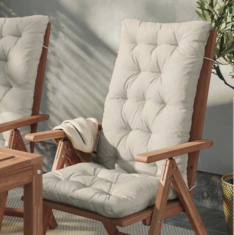 IKEA KUDDARNA Outdoor Seat/Back Pad - Light Gray-Beige - photo 3