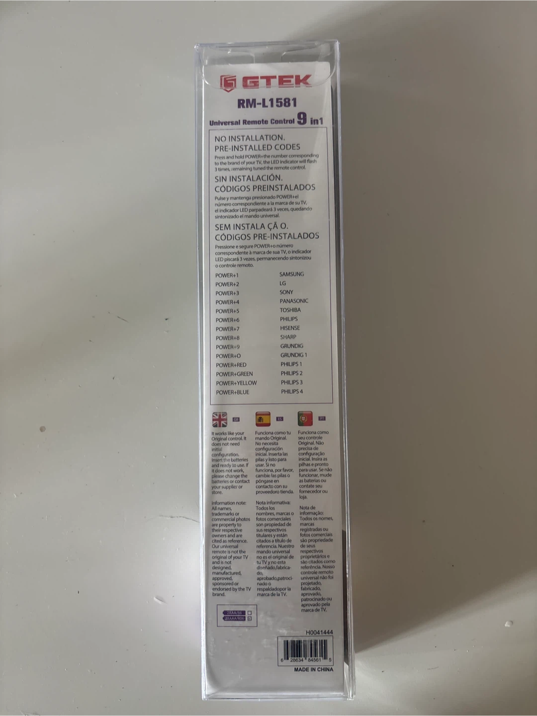 GTEK RM-L1581 Universal Remote Control 9 in 1 - photo 2