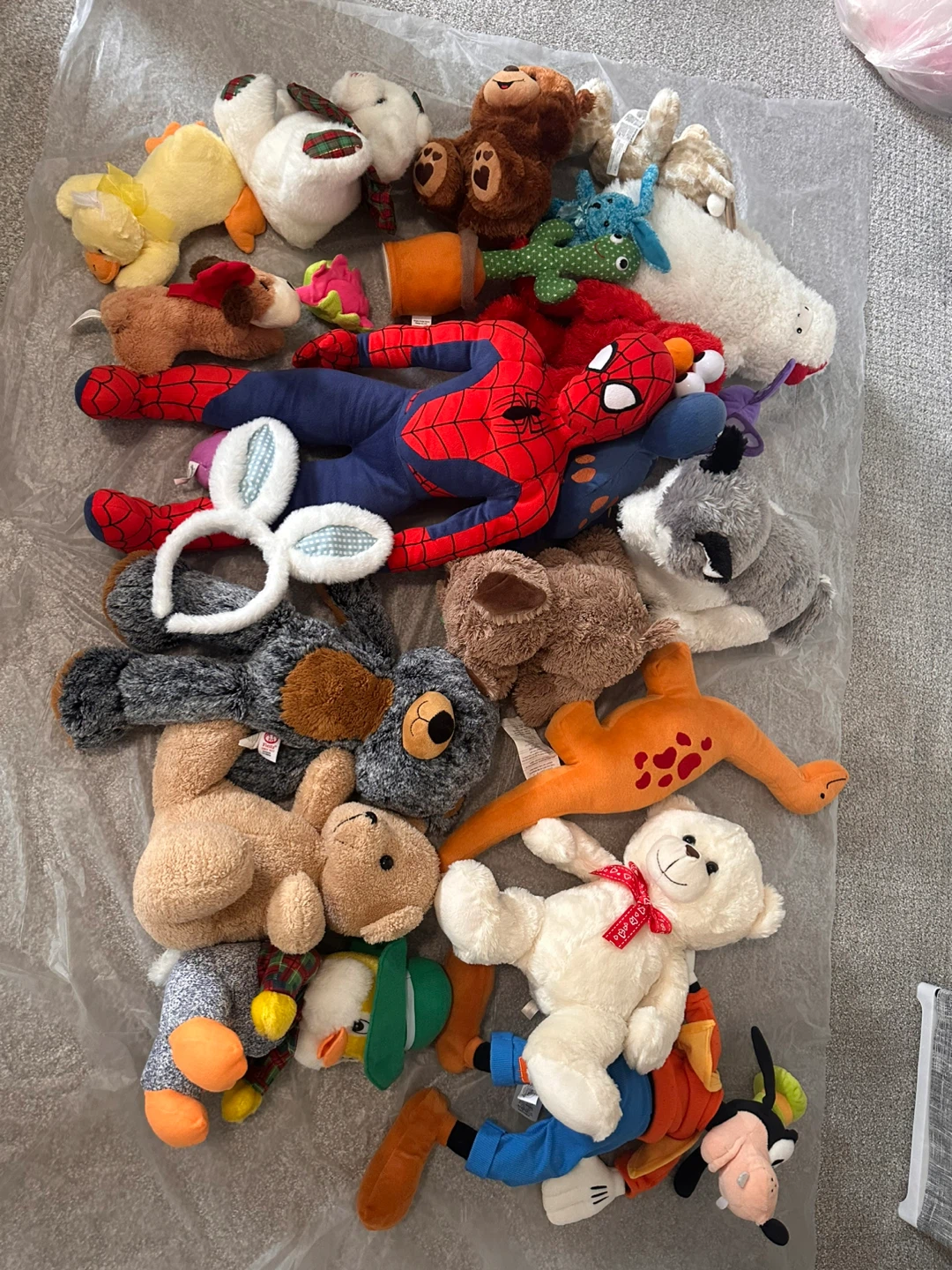 Assorted Plush Toys - Spiderman, Elmo, Bears & More! - photo 2