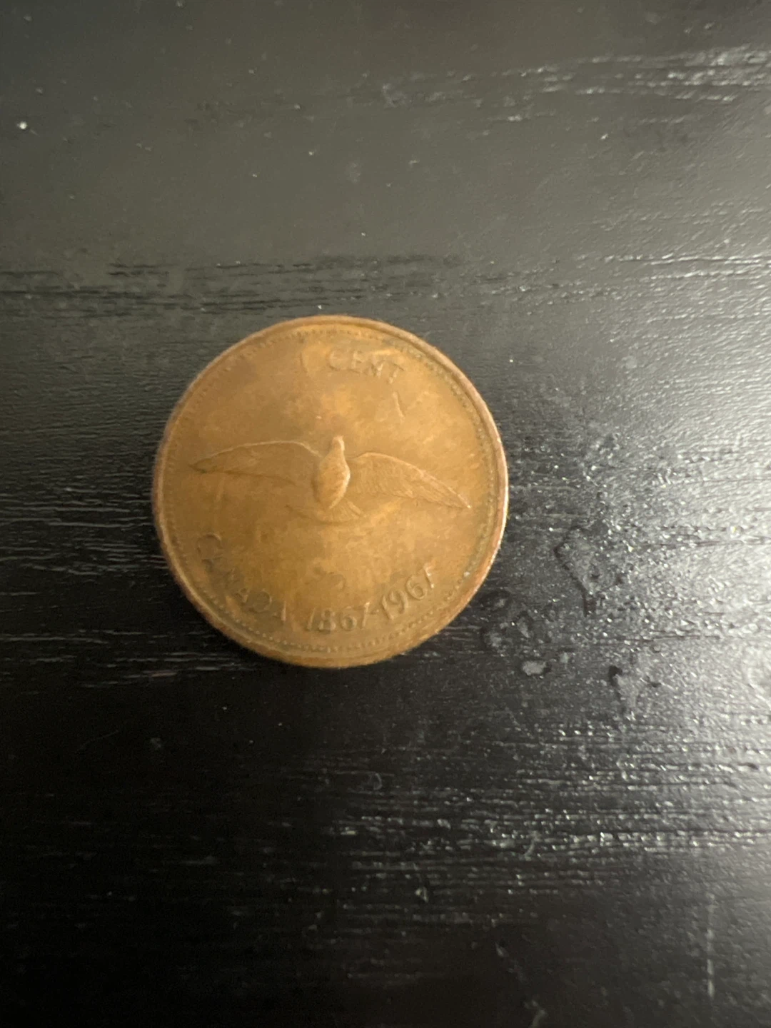 Canadian 1 Cent Coin 1867-1967 - photo 3