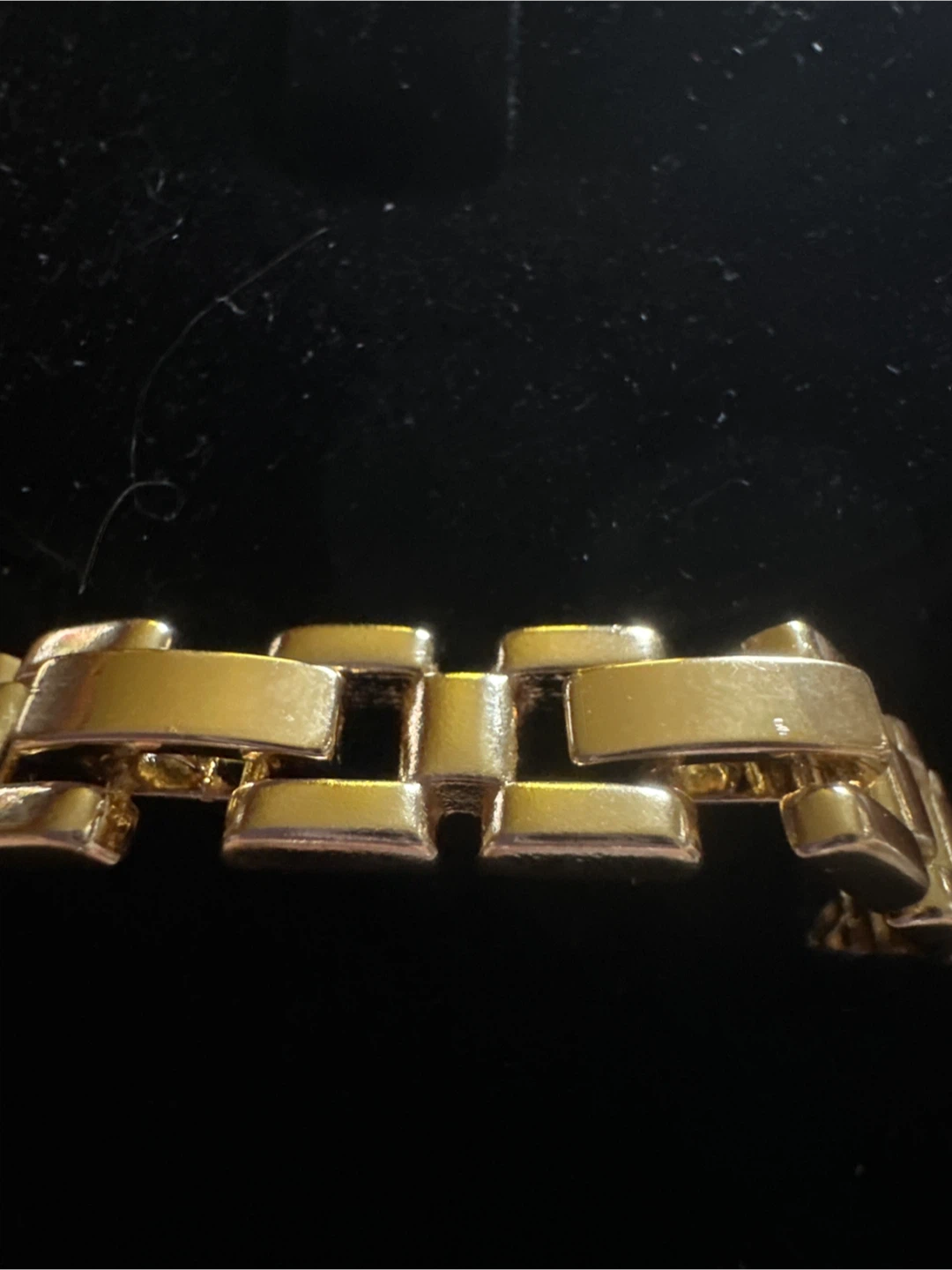 14k Gold laminated Chain Bracelet with Crystals - photo 3