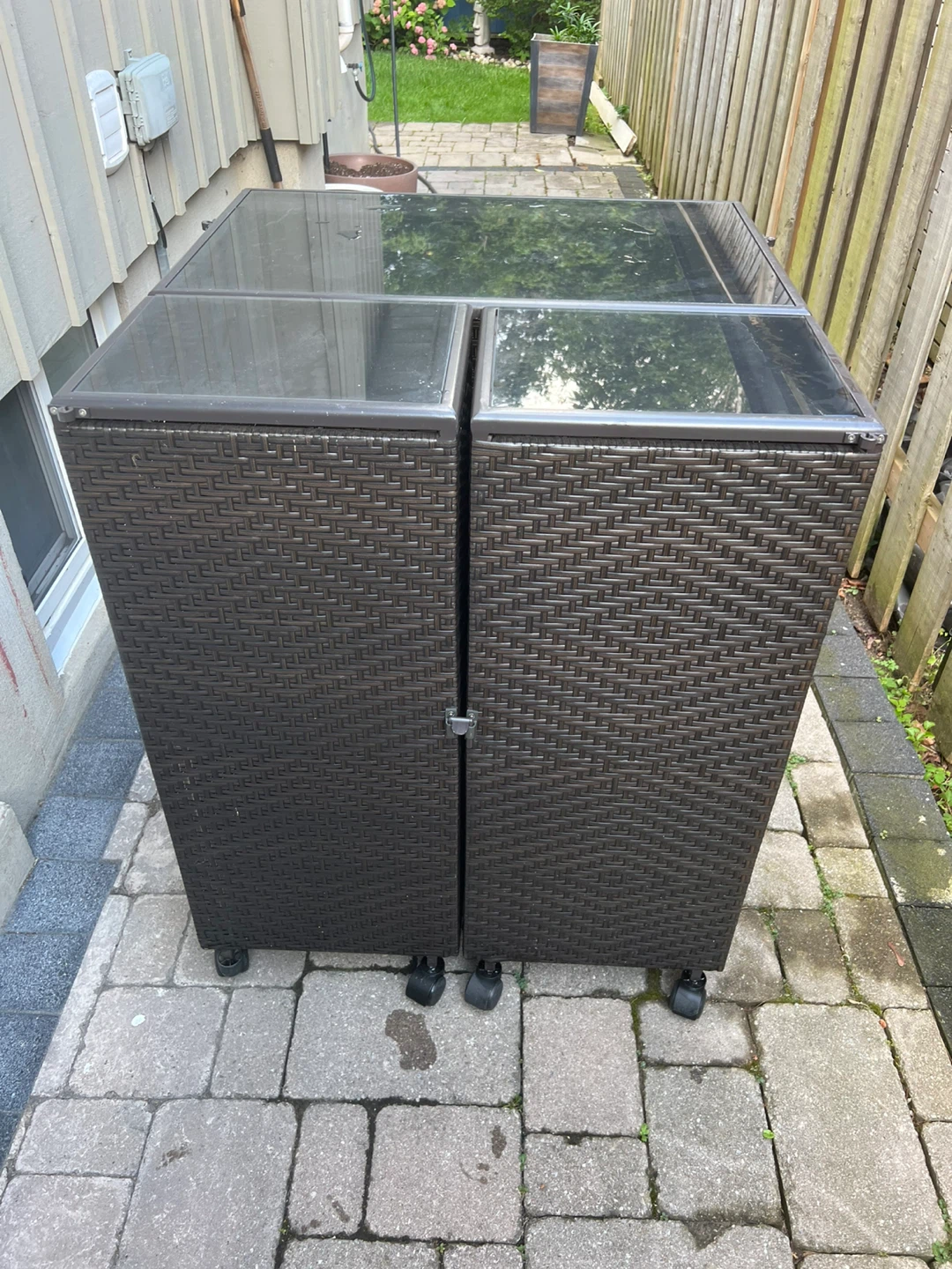 Outdoor Wicker Bar with Wheels - photo 3