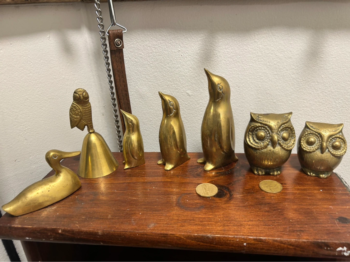 Vintage Brass Animal Figurines and Bell - photo 4