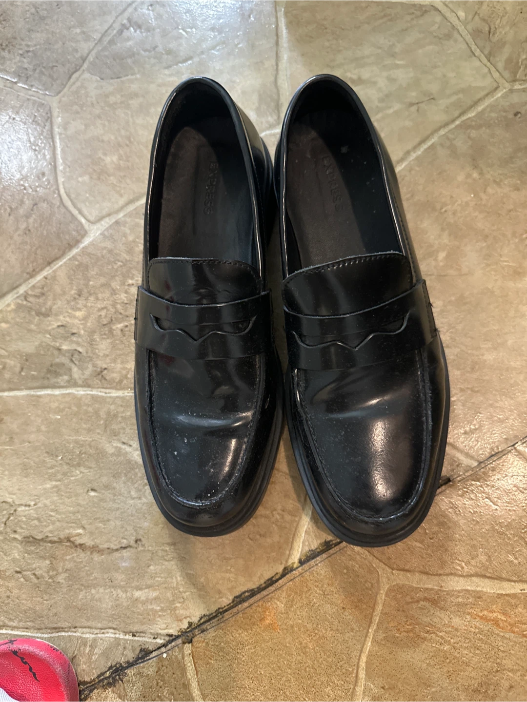 Express Black Patent Loafers