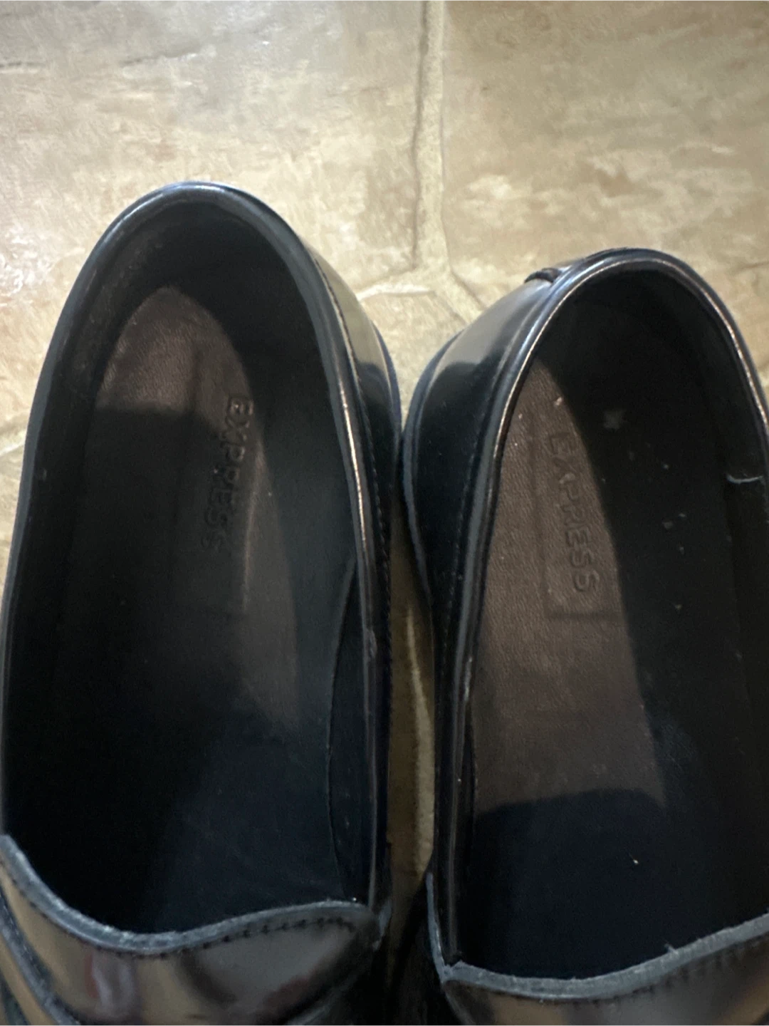 Express Black Patent Loafers - photo 2