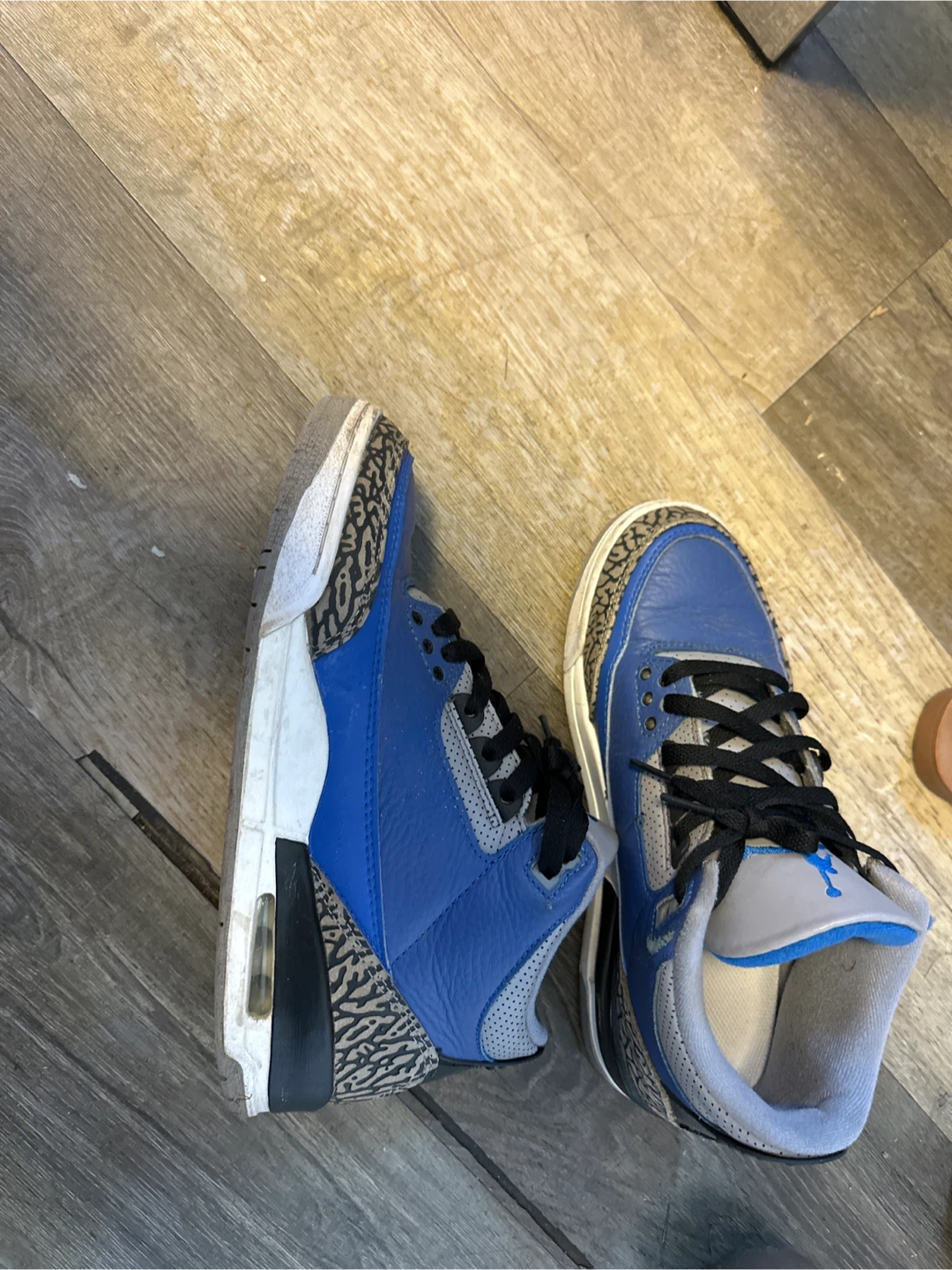 Air Jordan 3 Retro 'True Blue' Sneakers Size 7 - photo 2