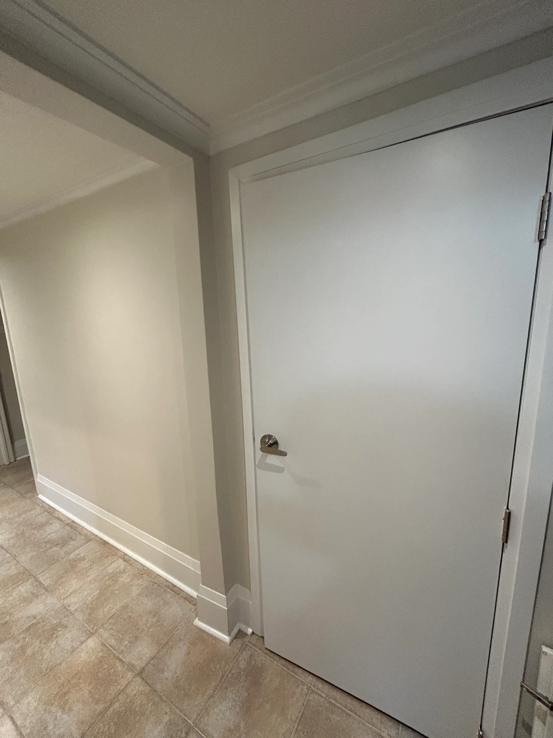 White Interior Door with Lever Handle