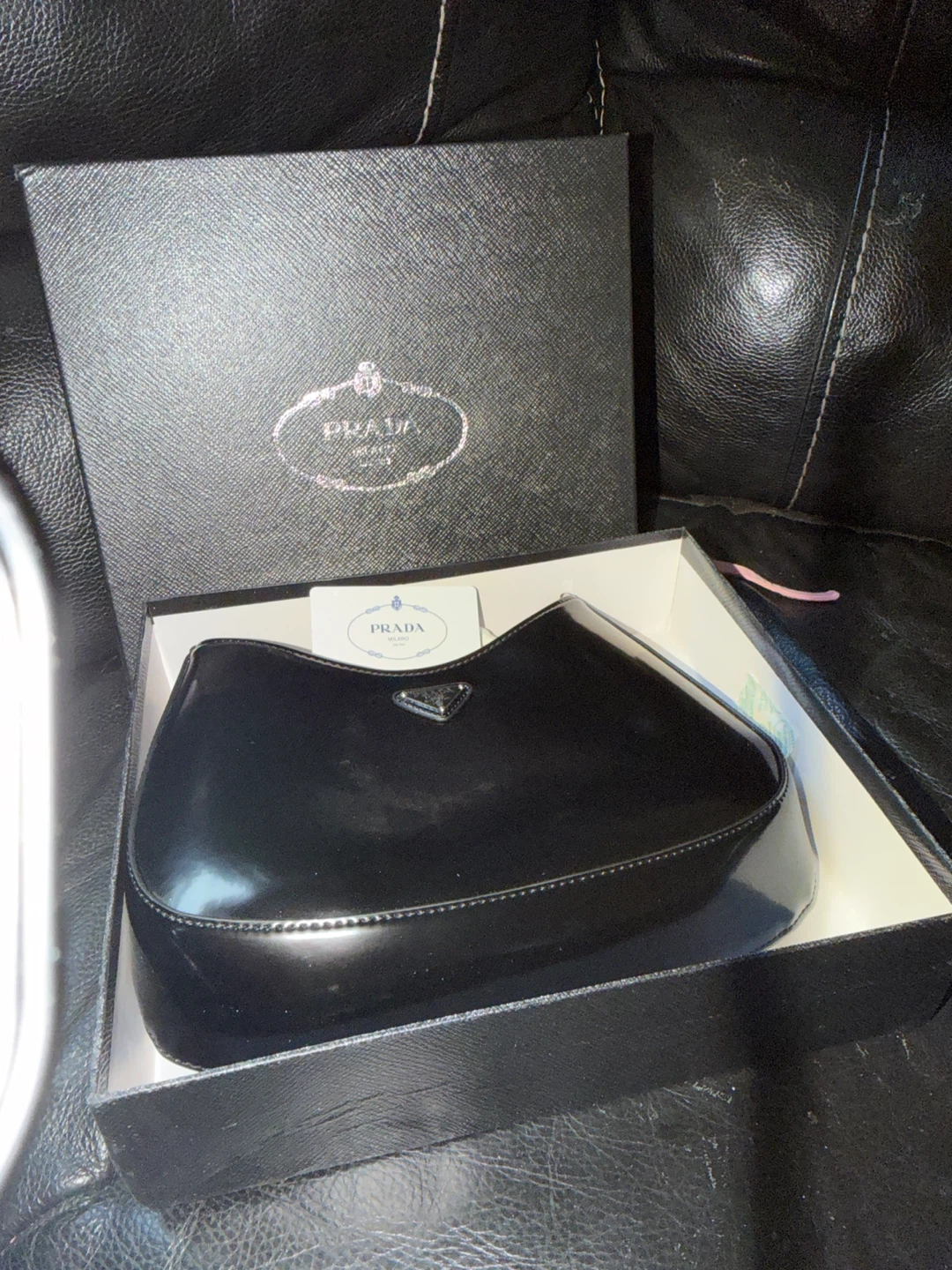 Prada Black Patent Leather Handbag