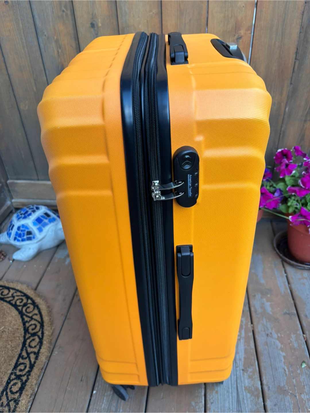 American Tourister Orange Hardside Spinner Luggage - photo 3