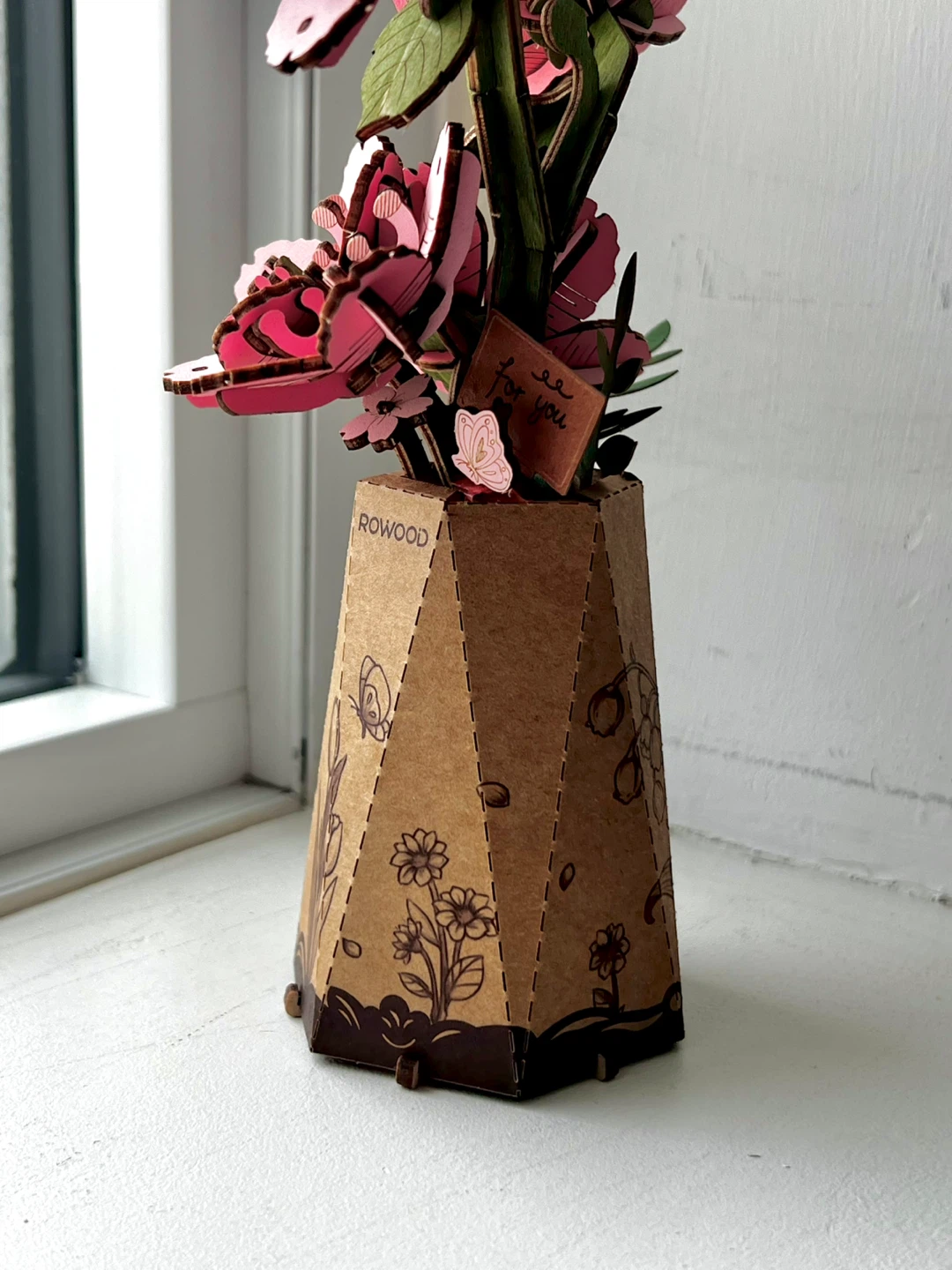 Wooden Sakura Blossom Vase 🌸 Assembled Model - photo 2