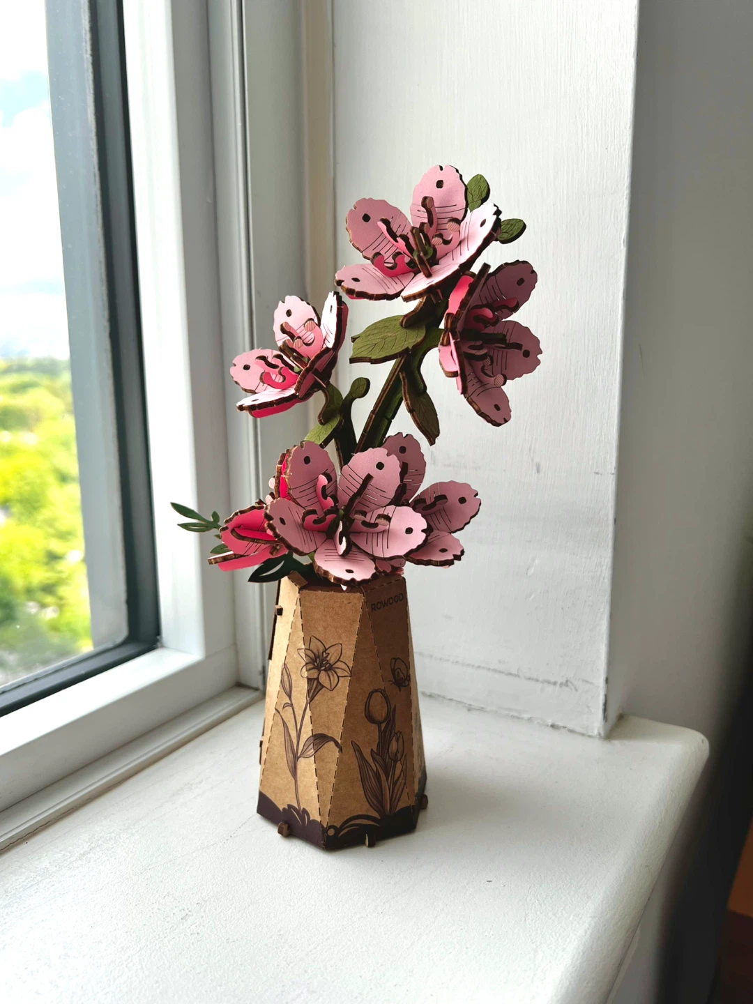 Wooden Sakura Blossom Vase 🌸 Assembled Model - photo 3