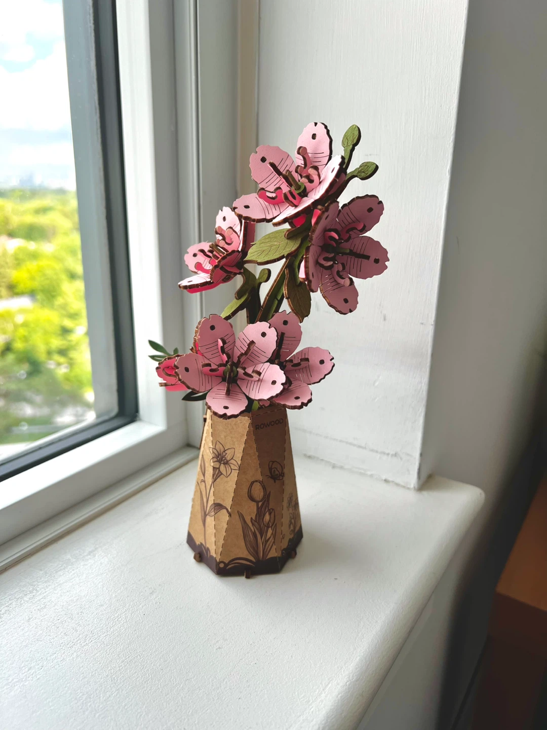 Wooden Sakura Blossom Vase 🌸 Assembled Model - photo 4