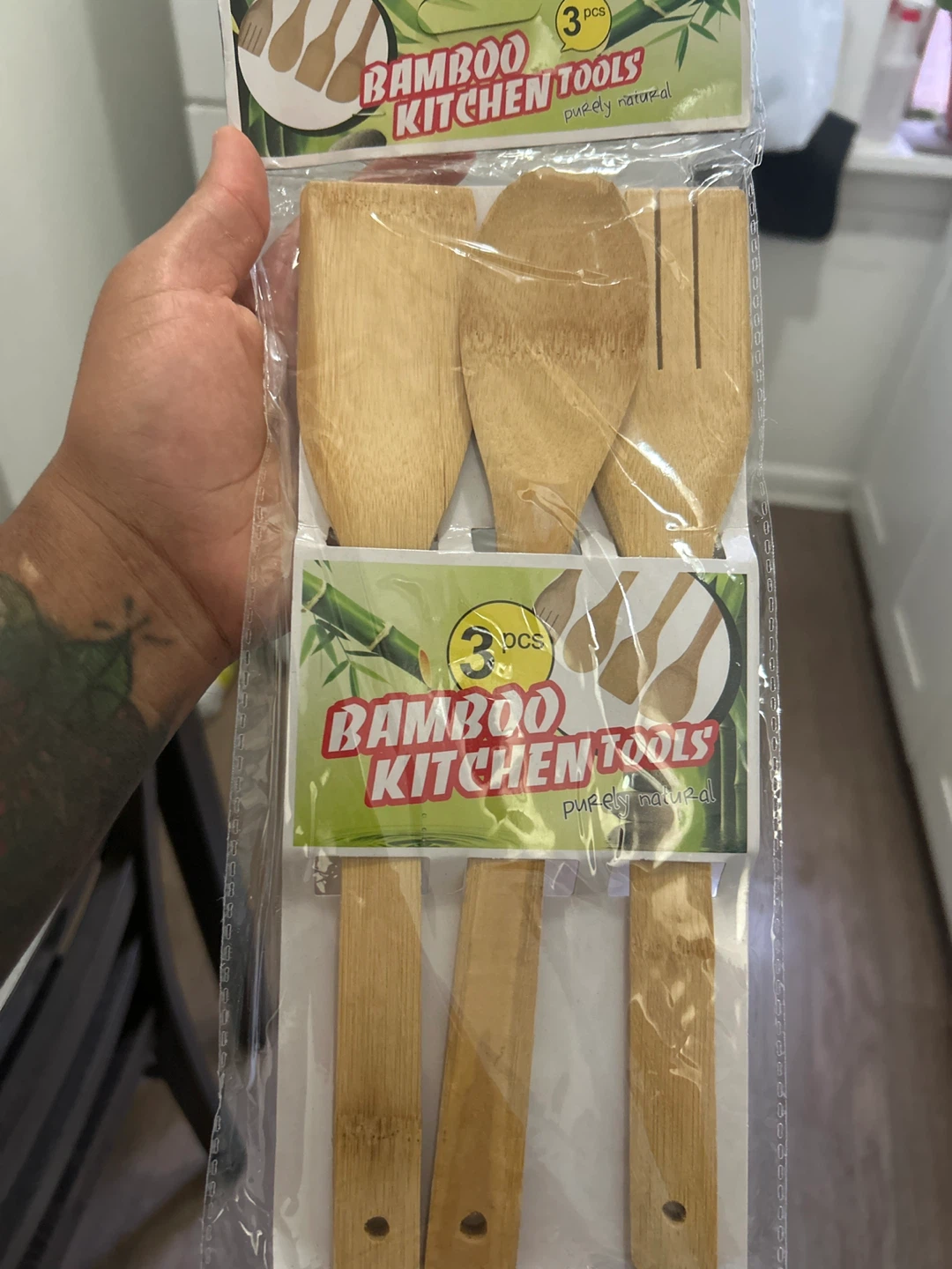 3 Piece Bamboo Kitchen Utensil Set