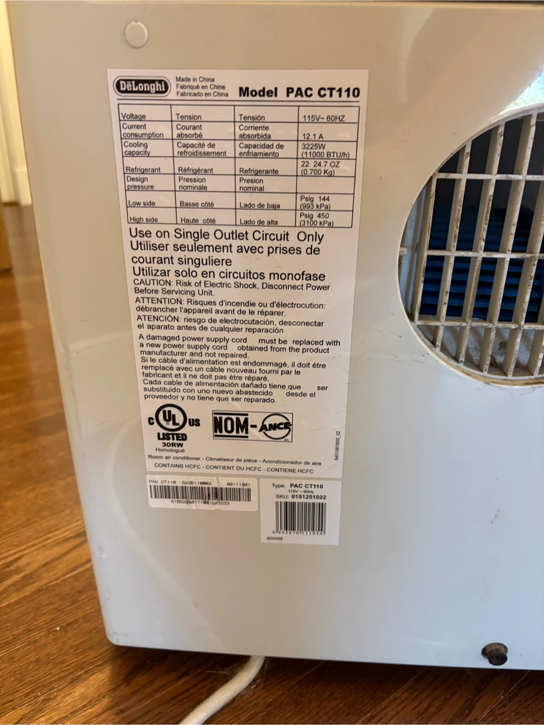 DeLonghi 11,000 BTU Portable Air Conditioner - photo 3