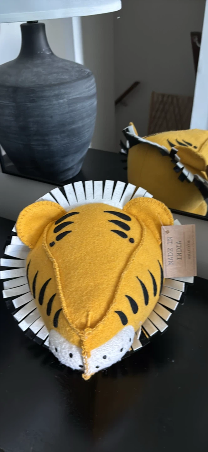 Felt Animal Head Wall Decor (Tiger and Zebra) - photo 3