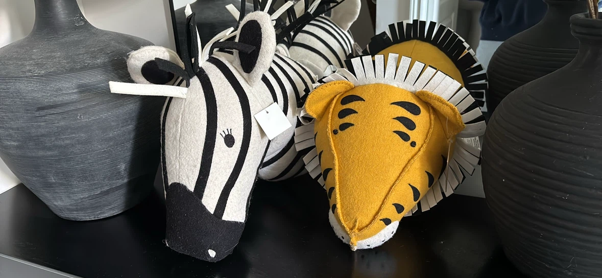 Felt Animal Head Wall Decor (Tiger and Zebra) - photo 5