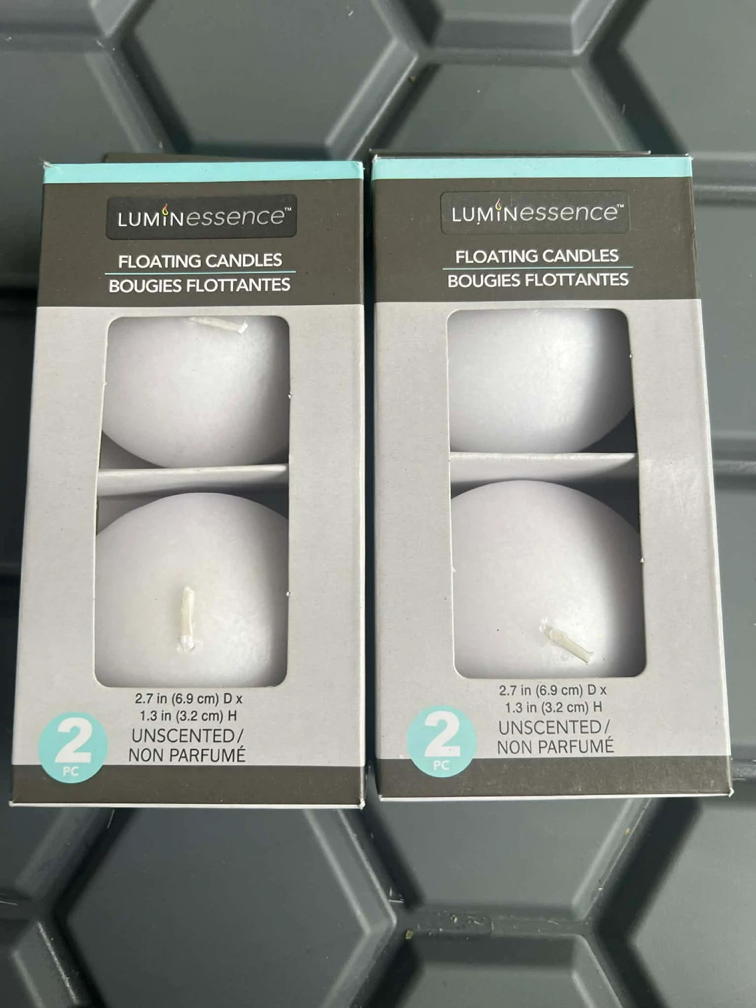 LuminEssence Floating Candles - Unscented (2 Pack)
