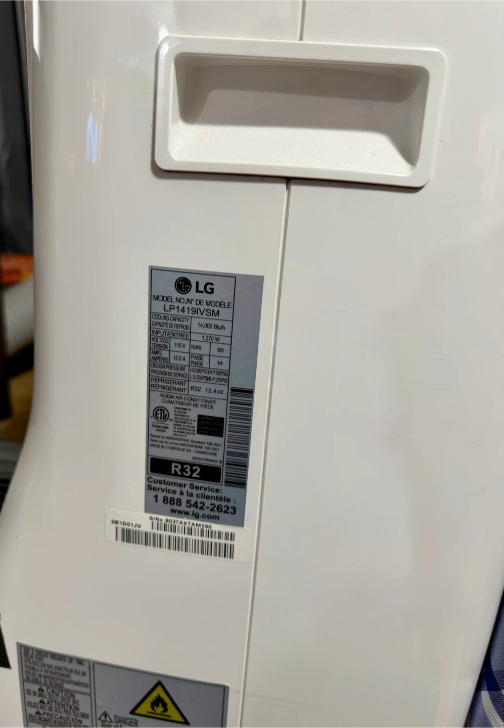 LG Portable Air Conditioner LP1419IVSM - photo 3
