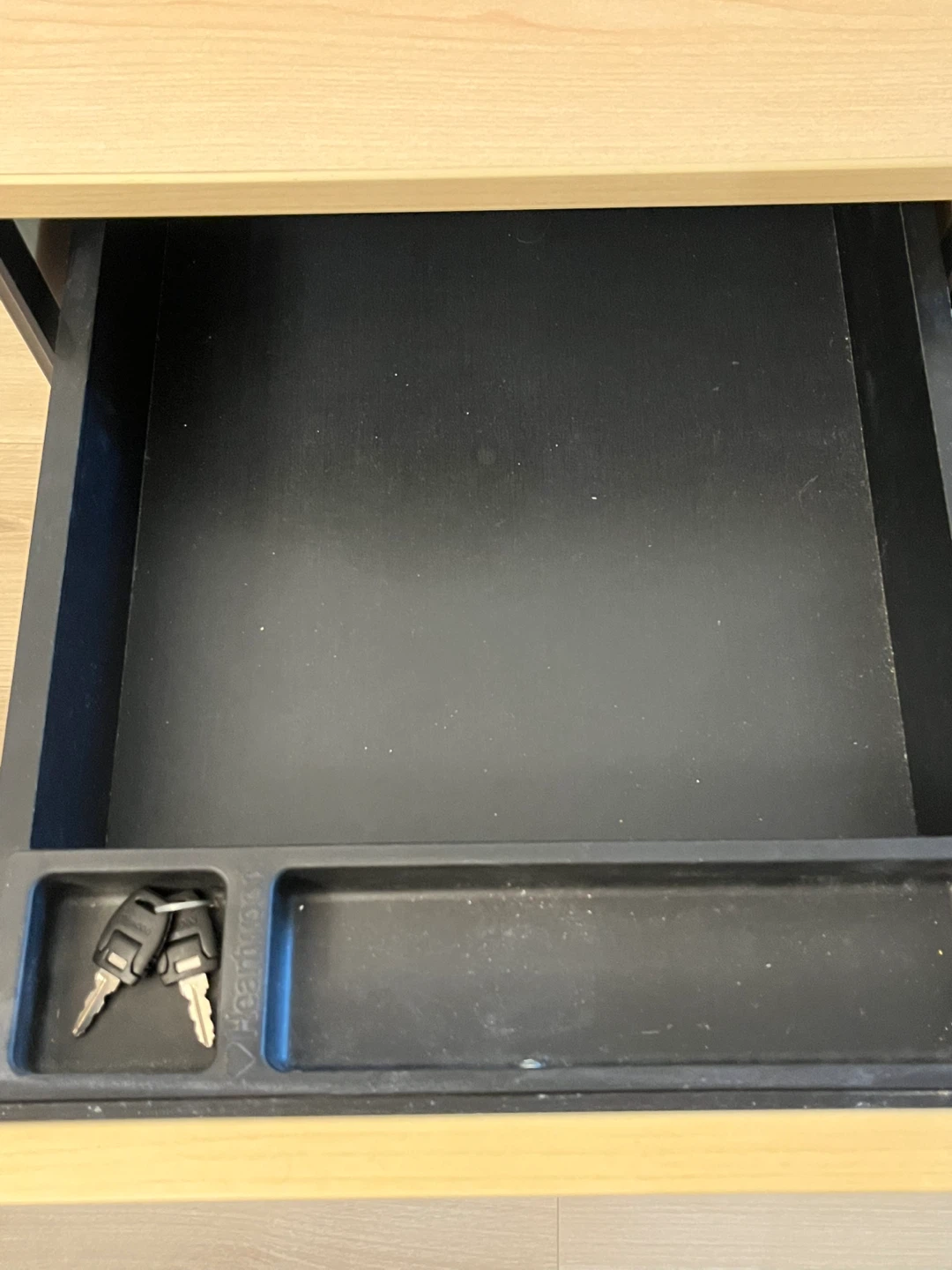 Mobile 2-Drawer Wood Filing Cabinet with Lock - photo 2