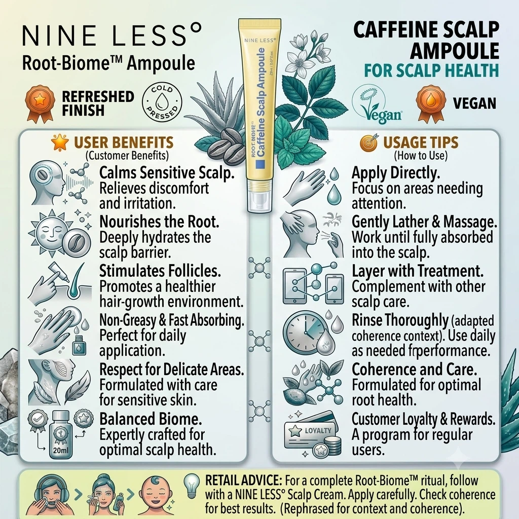 NINE LESS Root-Biome Caffeine Scalp Ampoule - photo 3