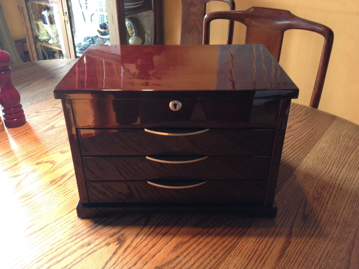 Wooden Jewellery Box with Drawers - photo 2
