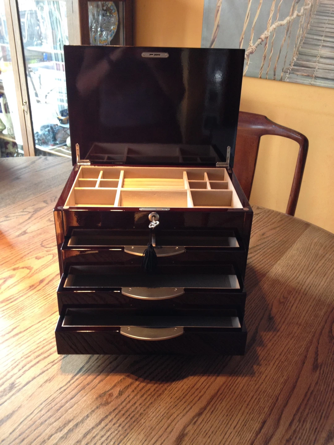 Wooden Jewellery Box with Drawers - photo 4