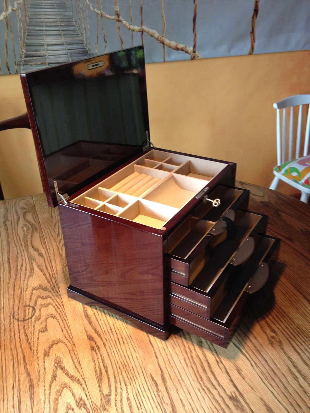 Wooden Jewellery Box with Drawers - photo 5