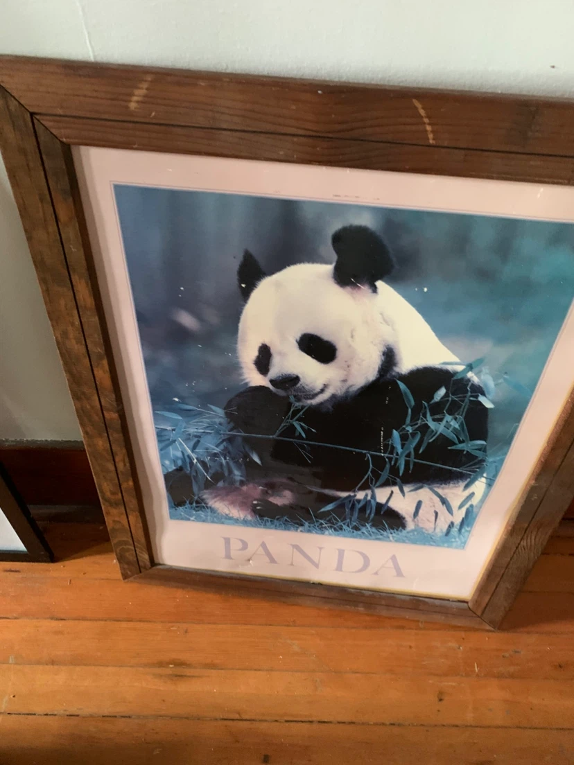 Panda Figurines and Artwork Lot if interested  672-975-5756