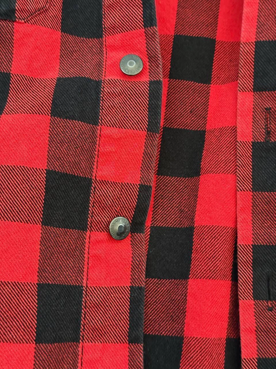 Zara Red and Black Flannel Shirt - Size M - photo 2