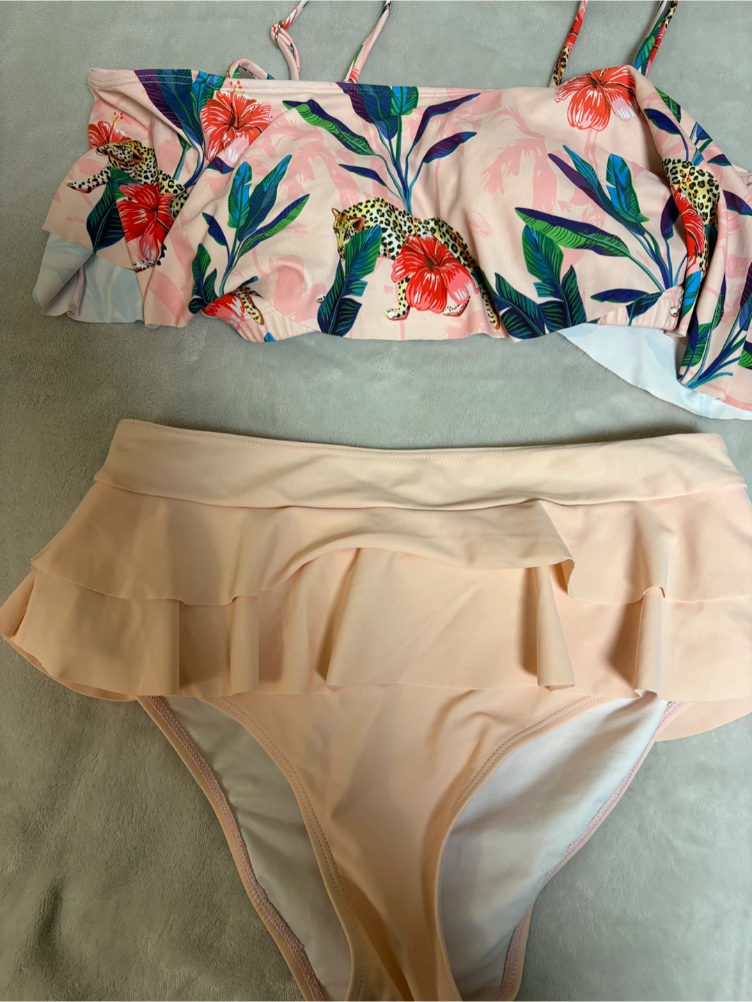Floral & Stripe Bikini Set - photo 2