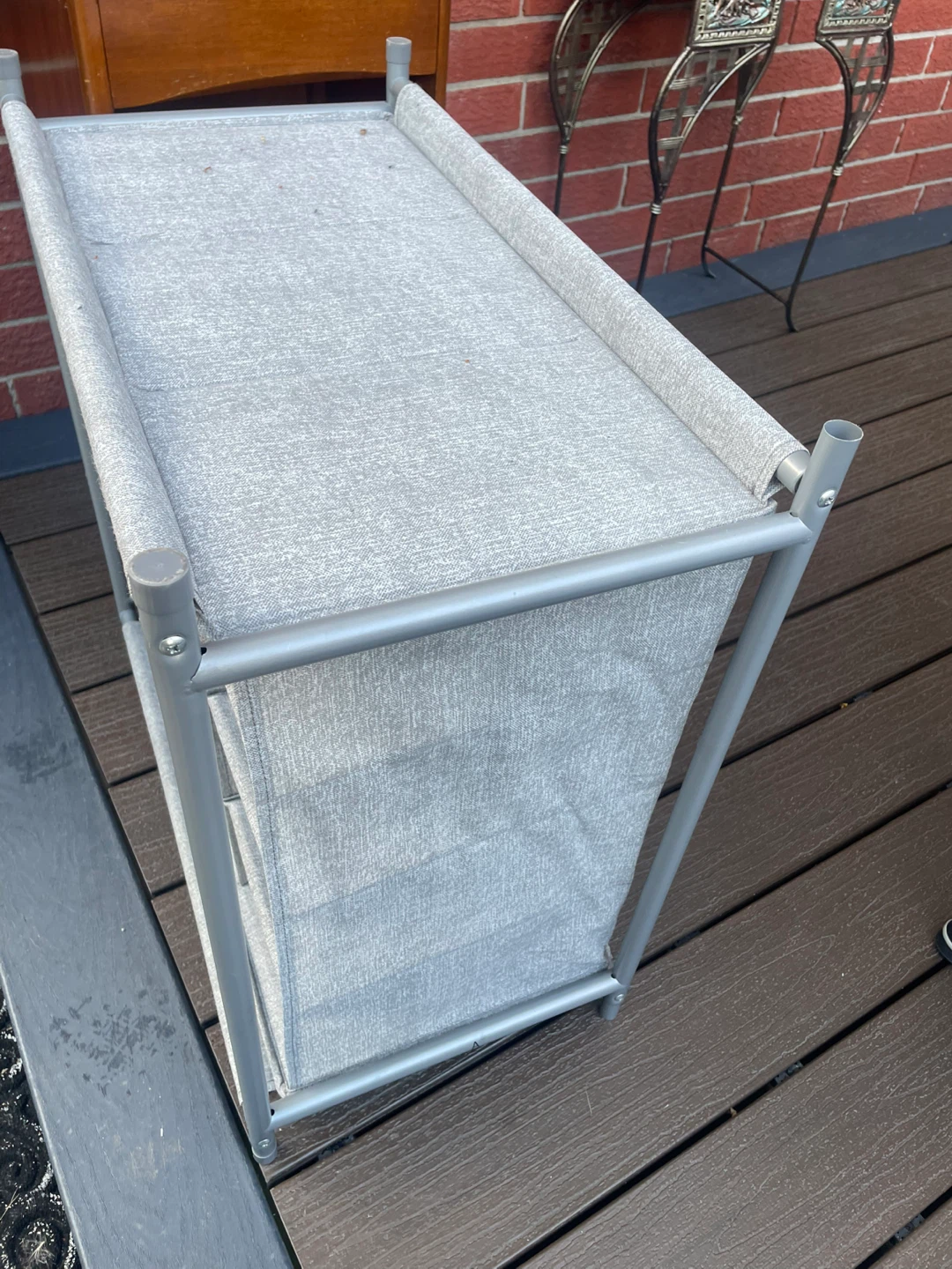 Grey Fabric Shoe Rack Organizer - photo 3