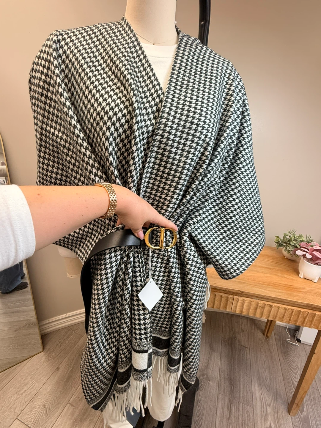 Authentic Dior Cashmere poncho new never used