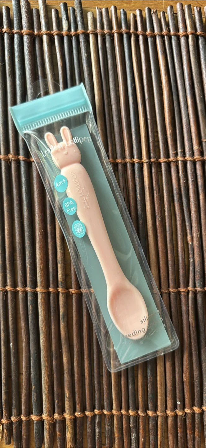 Loulou Lollipop Silicone Feeding Spoon - Bunny