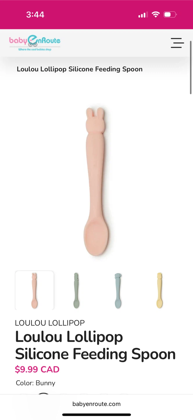 Loulou Lollipop Silicone Feeding Spoon - Bunny - photo 2