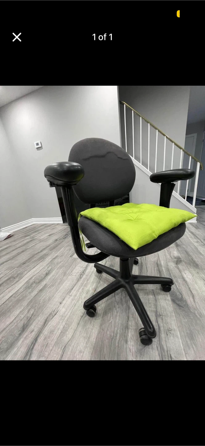Black Office Chair with Lumbar Support