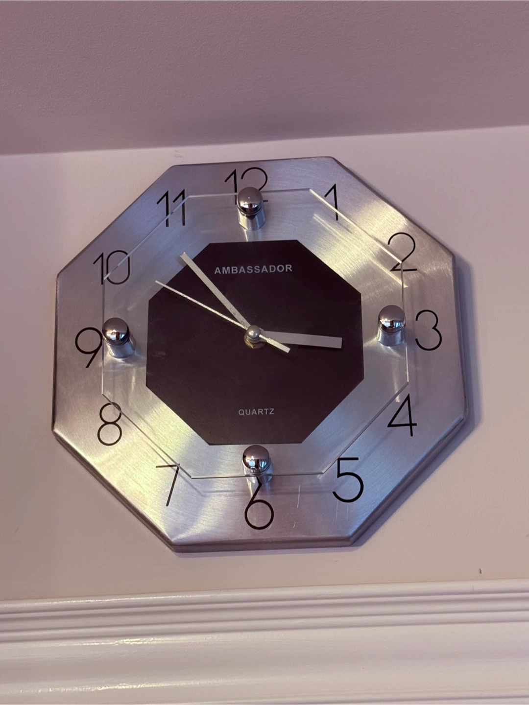 Ambassador Octagonal Quartz Wall Clock-Reduced!