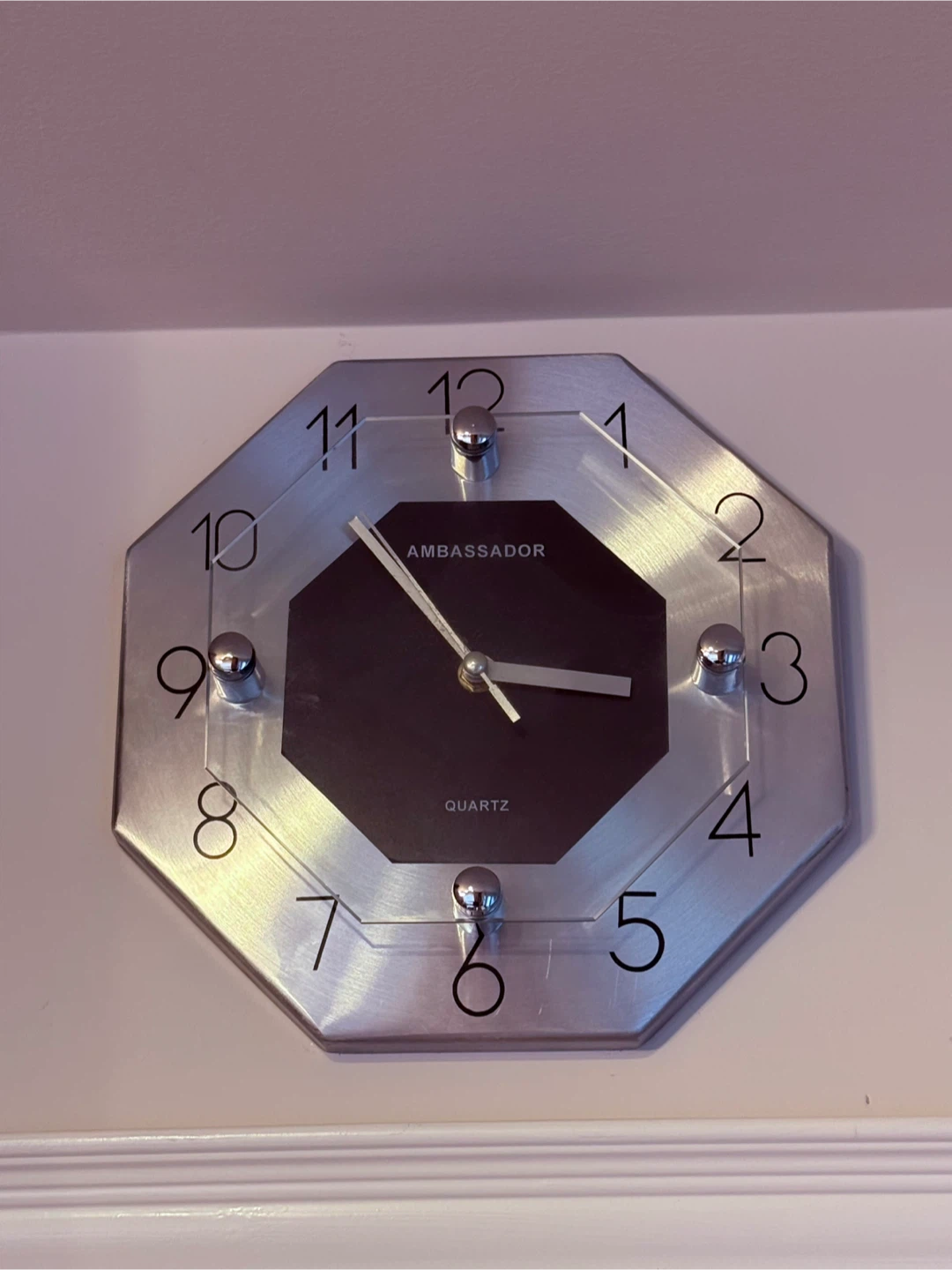 Ambassador Octagonal Quartz Wall Clock-Reduced! - photo 2