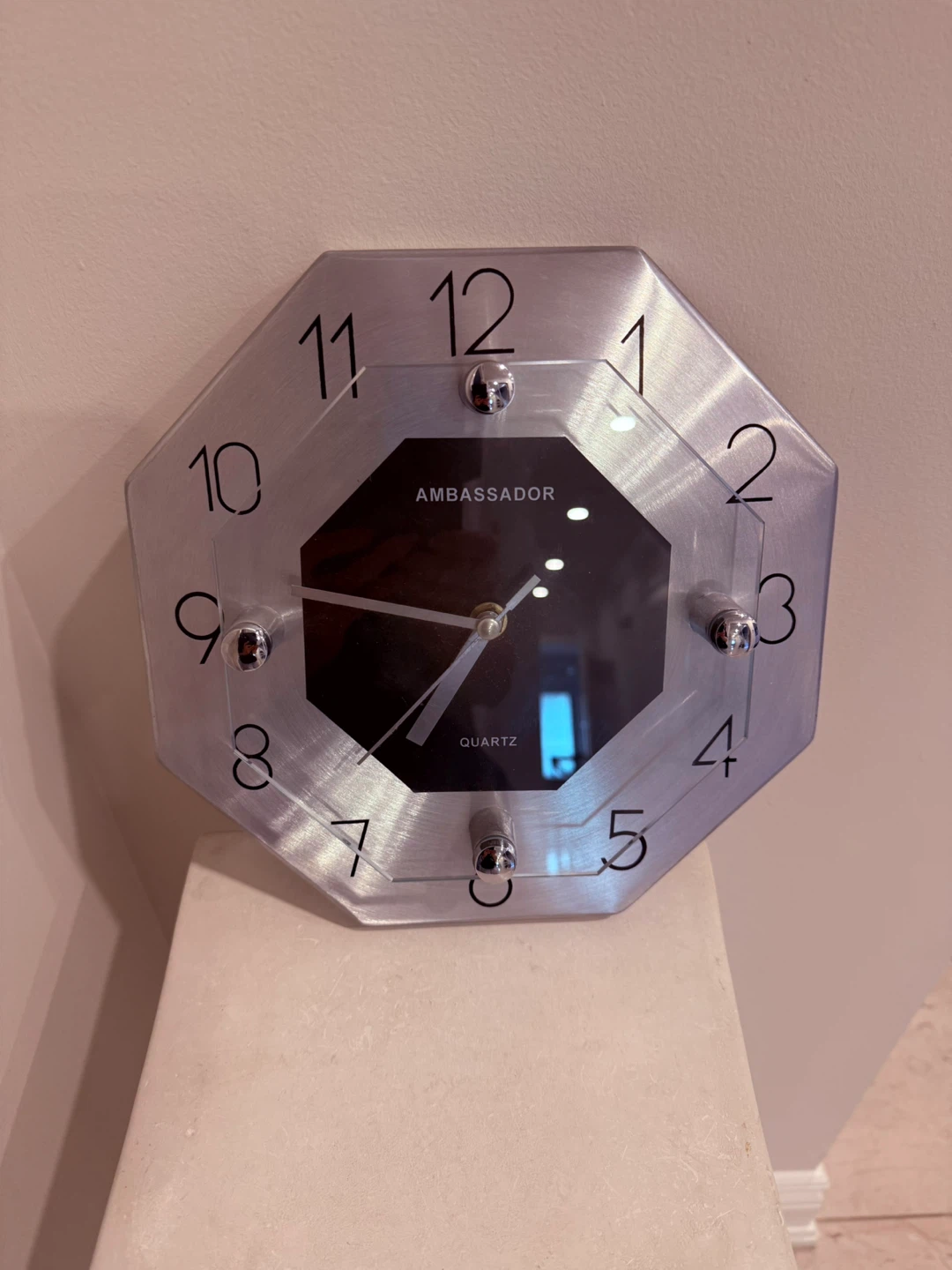Ambassador Octagonal Quartz Wall Clock-Reduced! - photo 3